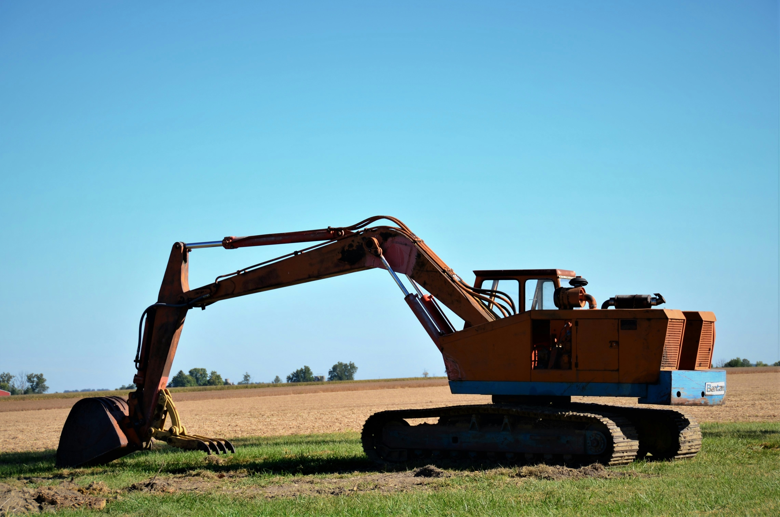 digger in field